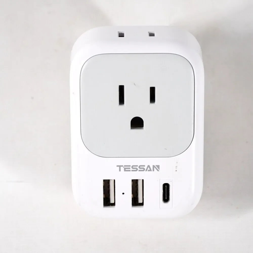 European Travel Plug Adapter, TESSAN International Power Plug TS-161-EU-C White